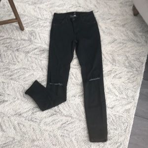 Hardly Worn! Just USA dark green ripped jeans